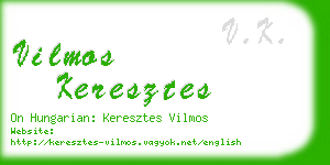 vilmos keresztes business card